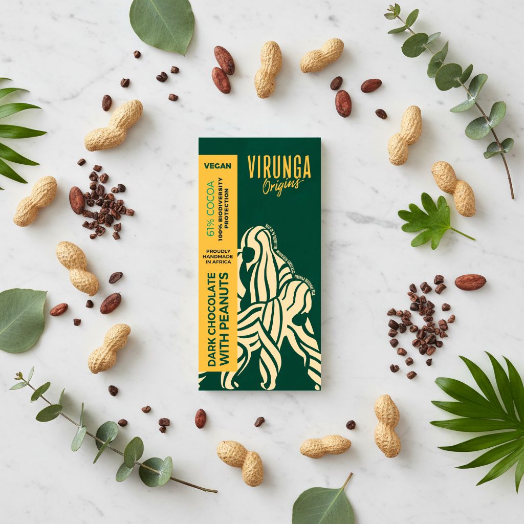 Chocolat noir avec de la cacahuète 61%