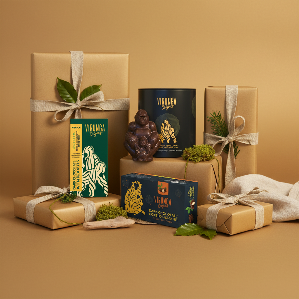 Refined gold-toned Christmas scene with Virunga Origins bundle