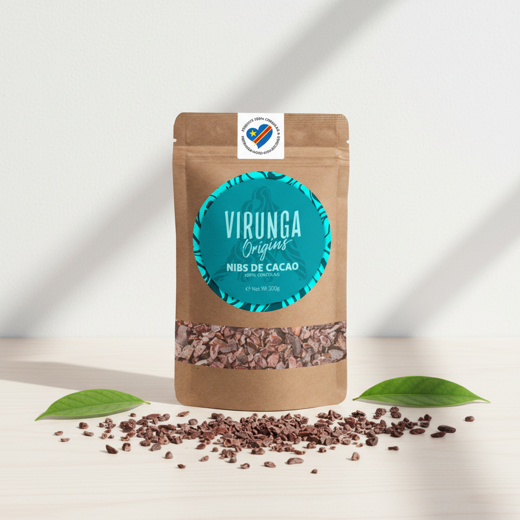 Virunga Origins Cacao Nibs - Clean White Background
