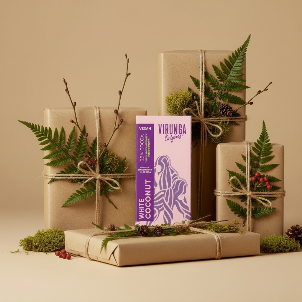 White Coconut Chocolate Gift Scene